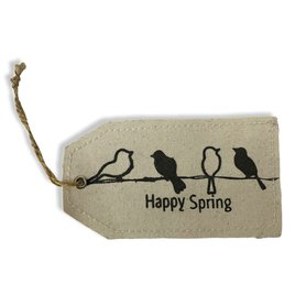 Textilná visačka - happy Spring